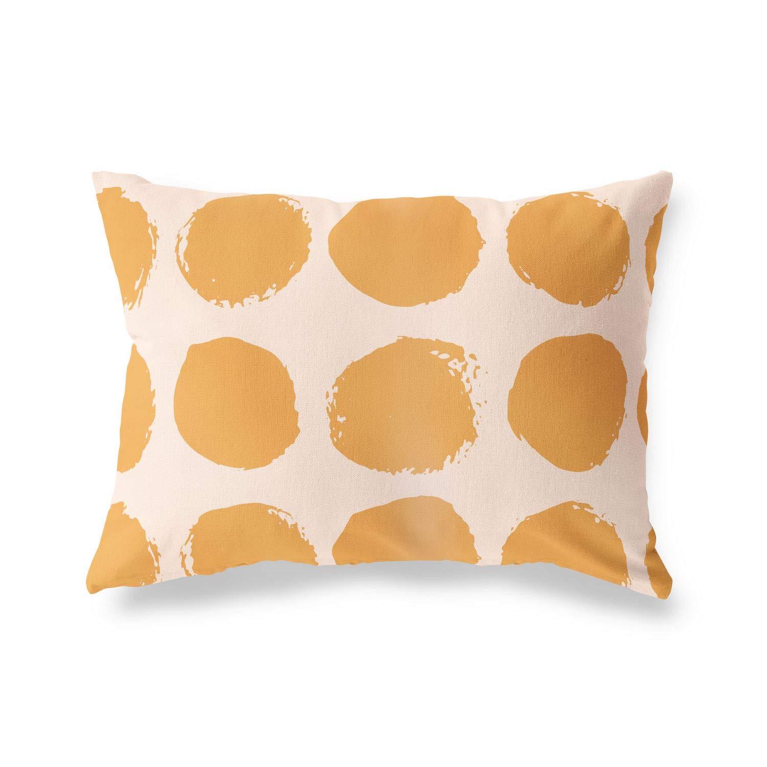 BonaMaison Decorative Cushion Cover, Orange-Off White Throw Pillow Covers, Home Decorative Pillowcases for Livingroom, Sofa, Bedroom, Size: 45X60 Cm - Designed and Manufactured in Turkey