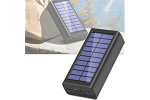 Solar Power Bank 30000/50000/100000mAh, Portable Outdoor Charger Waterproof, High-Capacity Phone Charger with LED Light, Dual