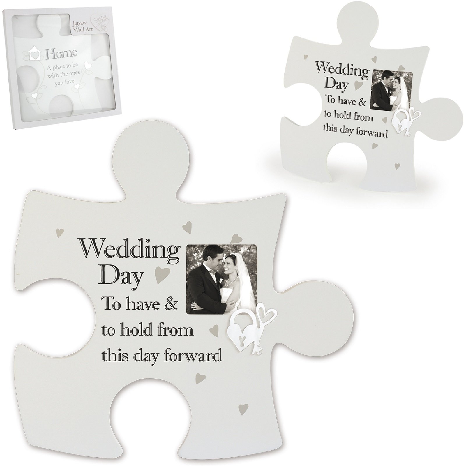 Arora Said with Sentiment 7517 Jigsaw Wall Art Wedding Frame, Multicolour, One Size