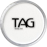 TAG Professional Face and Body Paint, Regular White 32gm, non toxic, hypoallergenic, easy to wash, ideal for Kids Parties, Halloween, Cosplay and Events