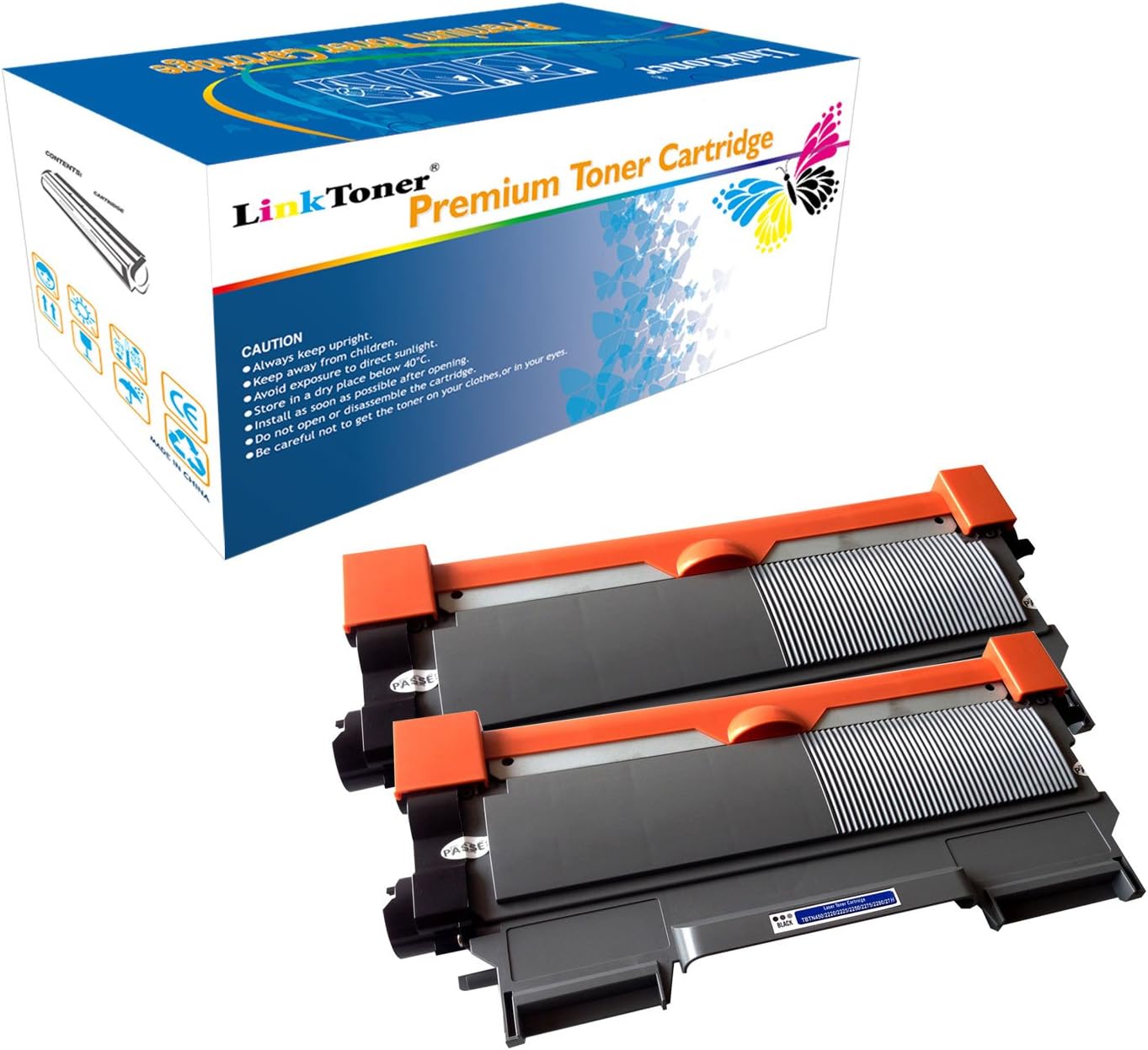 LinkToner TN450 Cartucho de tóner compatible con impresora láser