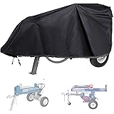 WES Classic Black Waterproof Heavy Duty Log Splitter Cover, Size：（83” x45” x39”） Log Splitter Cover， for 15-37-Ton, Log Split