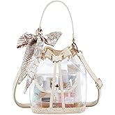 Missnine Clear Bag for Stadium Approved, Clear Crossbody Bucket Bag Transparent PVC Purse for Women, Concert Stadium Events