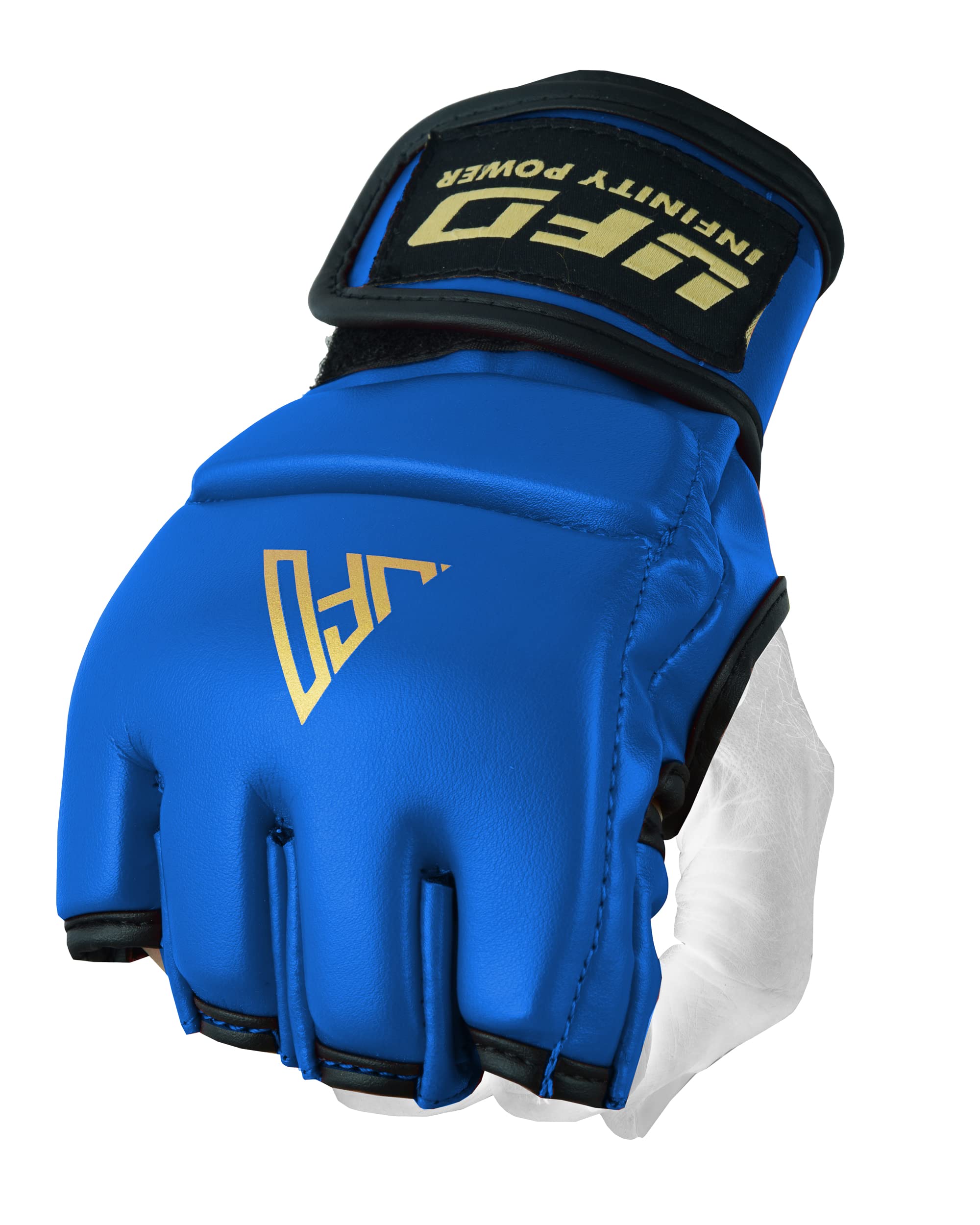 MMA Grappling Gloves Boxing Sparring Punch Martial Art Training Gloves (Blue, SMALL= 5 to 6 Years)