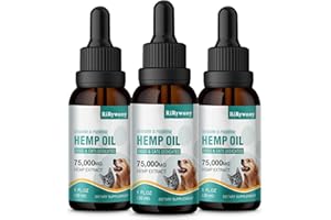RIRYWONY HEALTH RiRywony Hemp Oil for Dogs and Cats - Help Pet Anxiety Stress Pain Arthritis Aggressive Relax Sleep Allergies Seizure Calming Relief - Treats Chews Drops for Joint & Hip Health - Made in USA