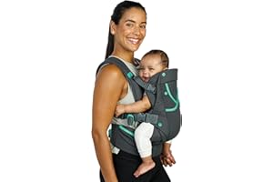 Infantino Carry On Active Baby Carrier, Ergonomic Multi-Pocket Baby Carrier for Newborn to Toddler 8-40 lbs with Padded Straps, Lumbar Belt Storage & Pacifier Loop, Registry Essential, Gray