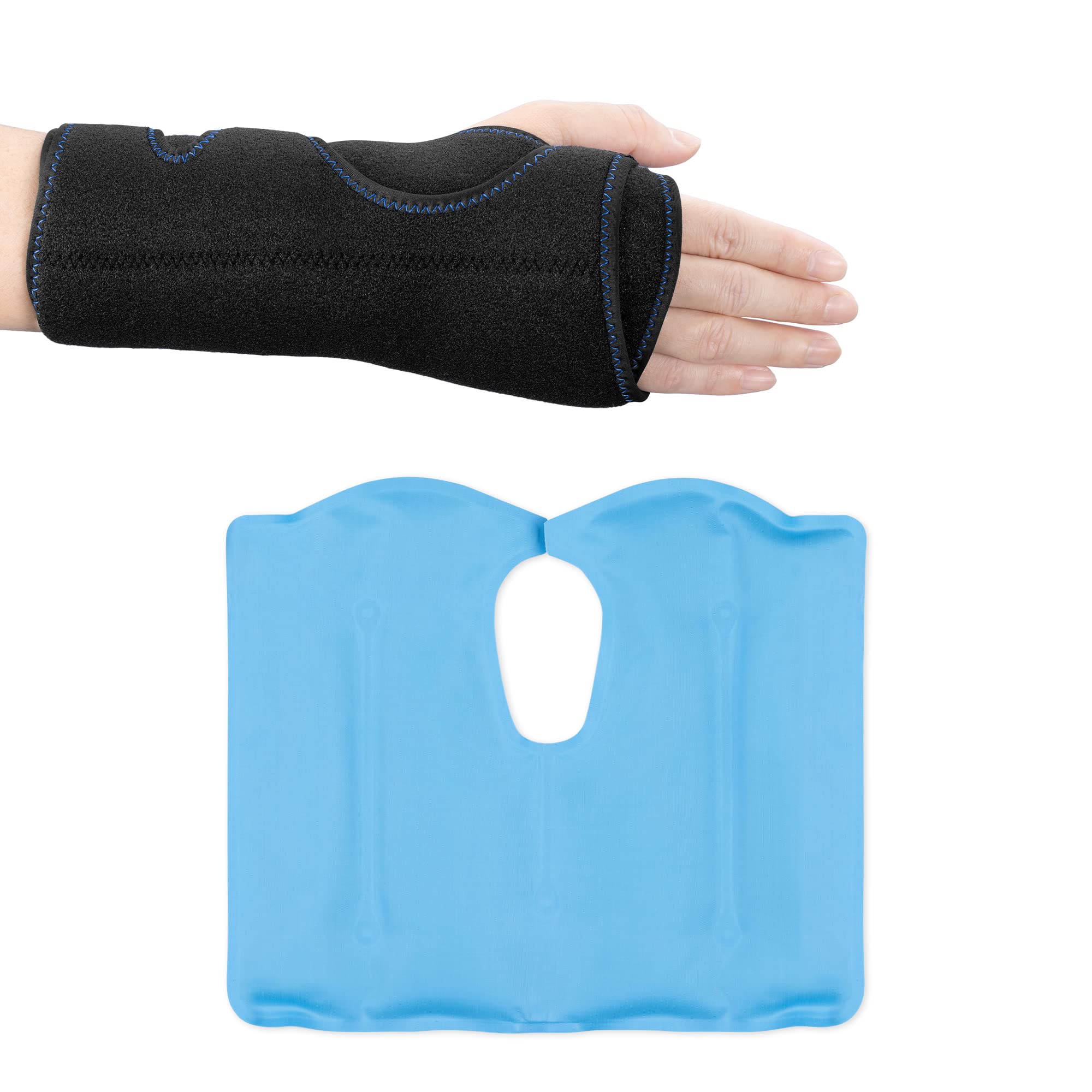Navaris Wrist Gel Pack Wrap - Hot or Cold Ice Pack Heat Pack - Reusable Compress Pad Support Sleeve for Wrists - Warm in Microwave or Cool in Freezer