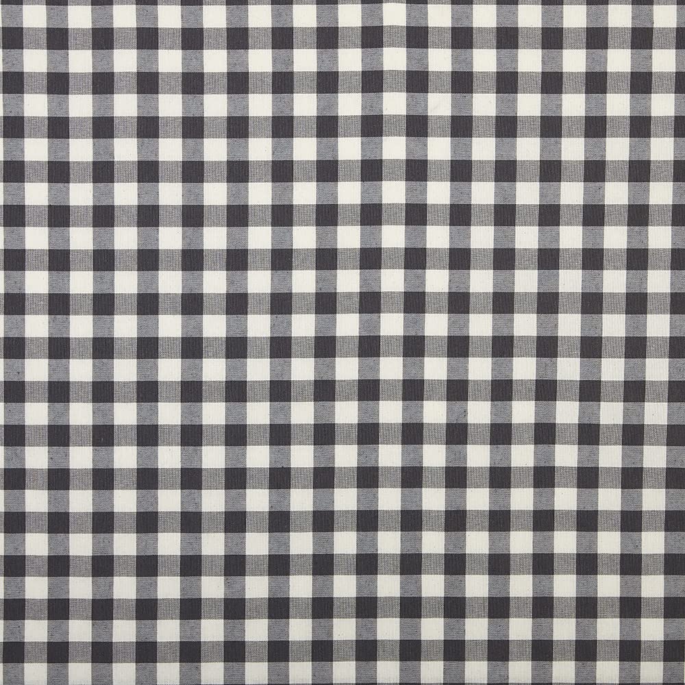 Kt KILOtela - Yarn Dyed Canvas Fabric, Decoration, Upholstery, Cushions, Curtains, Bedspreads, Bags, Tablecloths, 300 cm Length x 280 cm Wide, Vichy Check, Gray─ 3 Metre
