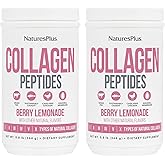 NaturesPlus Collagen Peptides, Berry Lemonade - 0.8 lb Powder, Pack of 2 - Hair, Skin, Nail & Joint Health, Immune System Support - Non-GMO, Gluten Free - 28 Total Servings