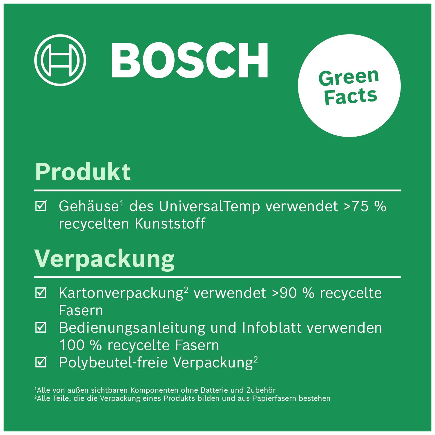 Bosch Infrarotthermometer UniversalTemp (-30°C…+500°C, einfach und präzise messen, 3 vordefinierte Materialgruppen, im E-Commerce Karton) 3