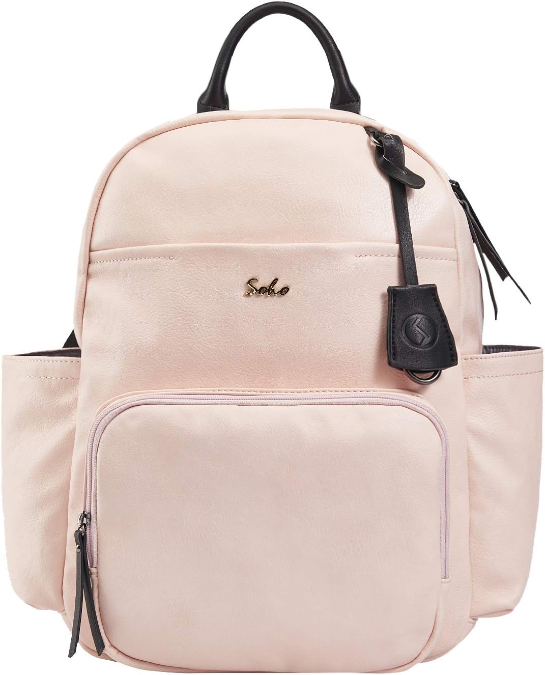 SoHo Jackson Vegan Leather Diaper Bag Backpack 3Pc Set