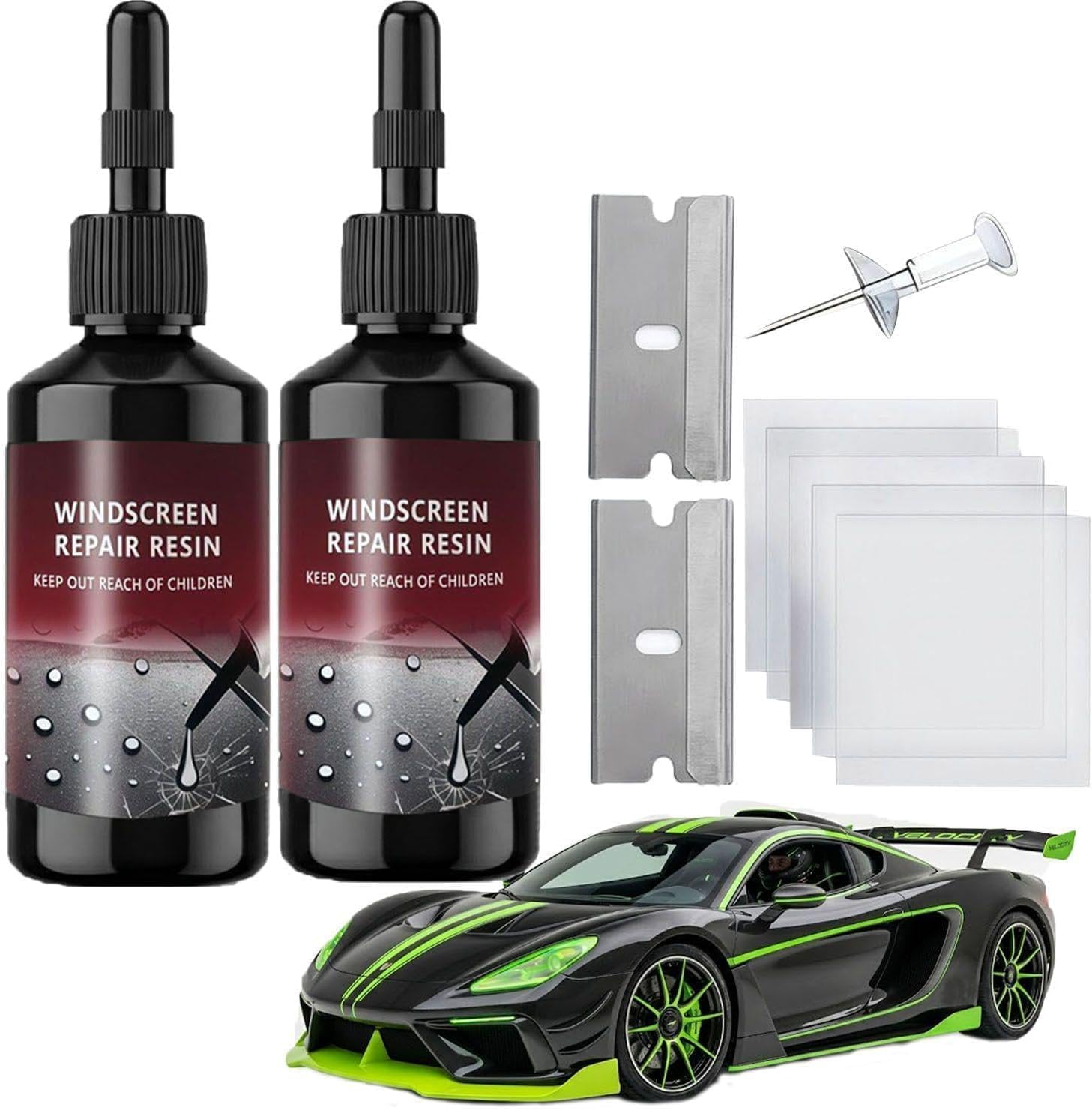 JOPHY Car Windshield Crack Repair Kit – Windshield Repair Kit, Windshield Chip Repair Kit for Rock Chips,Bottle Windshield Cr