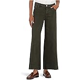 KUT from the Kloth Meg High-Rise Fab Ab Wide Leg Raw Hem in Sherwood Forest