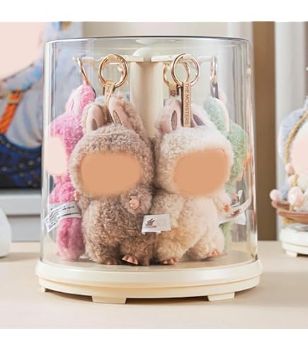 Amazon.com: Voice-Activated Rotating Display Case for Labubu with