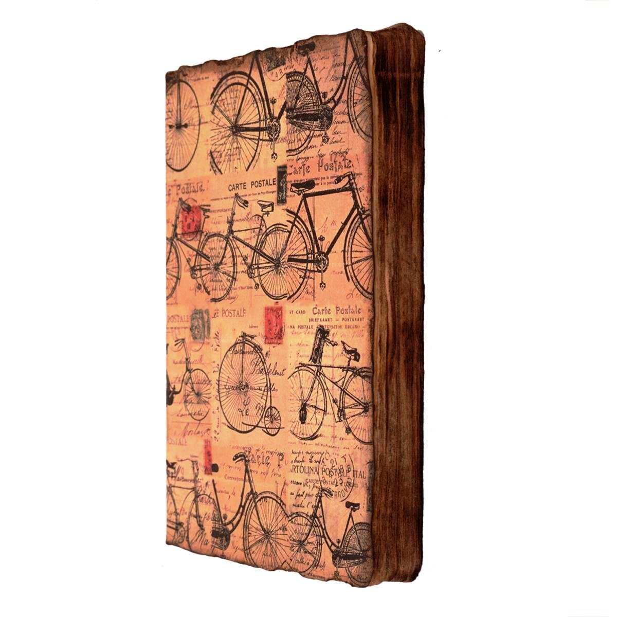 Purpledip Handmade Journal (Vintage Diary) 'The New Age': Fire Burnt Handmade Paper Notebook; Unique Gift For Personal Memoir (11119)