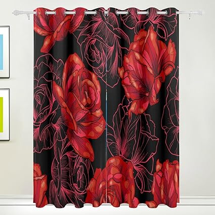 Amazon Com U Life Vintage Elegant Red Roses Patchwork