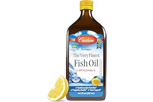Carlson Labs Very Finest Fish Oil Nutritional Supplement, Lemon, 16.9 Fluid Ounce