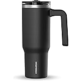 Hydrapeak Voyager 32 oz Tumbler with Handle and Straw Lid | Reusable Stainless Steel Water Bottle Travel Mug Cupholder Friendly | Insulated Cup (Black)