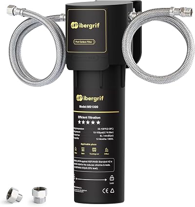 Ibergrif M91009 Undersink Water Filter NSF Certified Chlorine Lead Fluoride