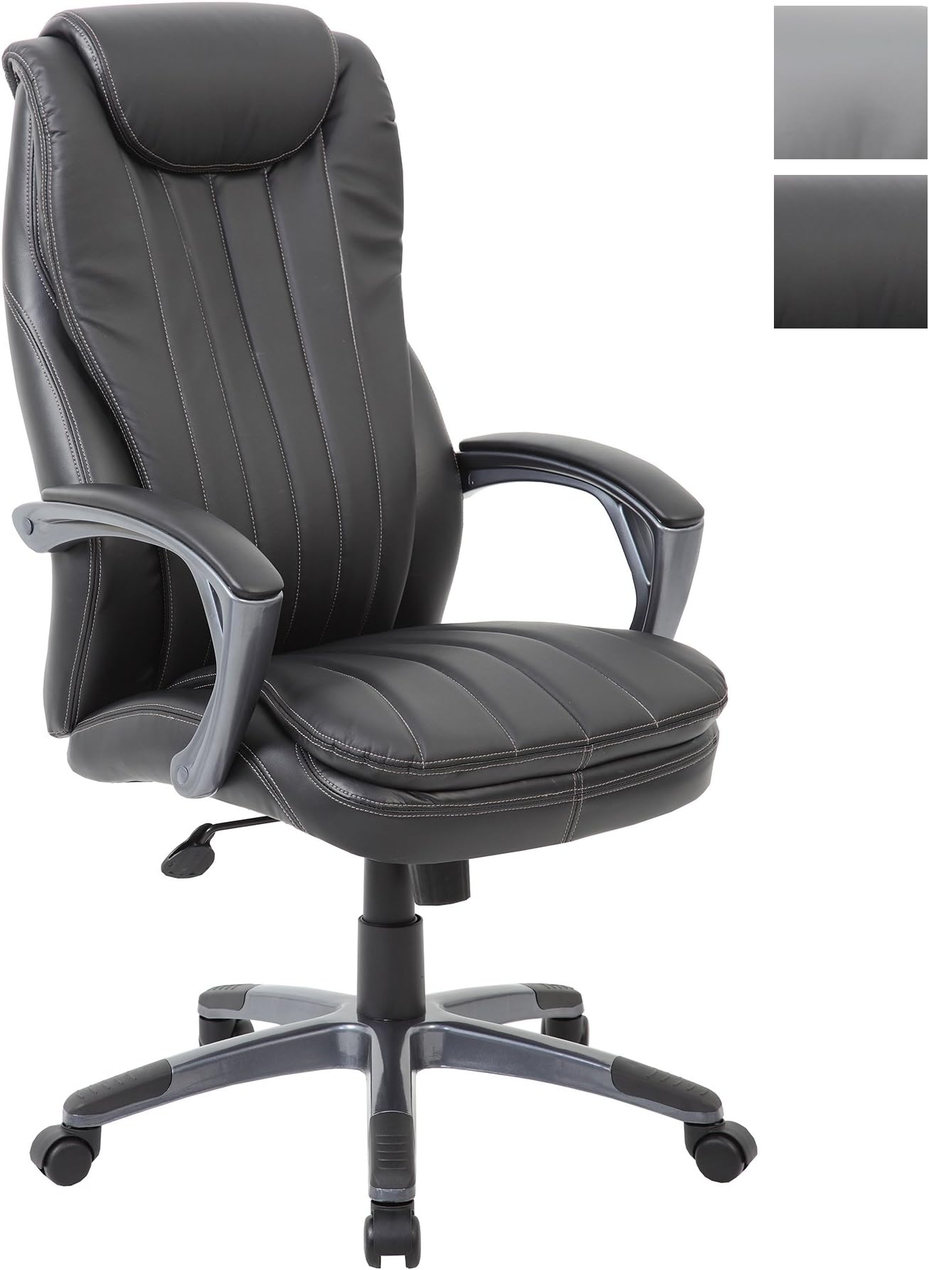 Tanis Bonded Leather Manager Chair - Black
