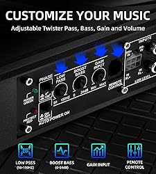 Upgraded 10" 1200W Slim Under Seat Powered Car