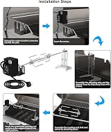 Onlyfire BRK-6101 Universal Gas Grill Rotisserie Kit 15kg Motor UK view 4
