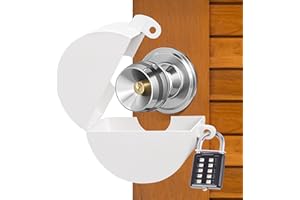 CHOWZZ Door Knob Lockout DevicePadlock, Handle Lock Cover for Dementia/Child Safety, Faucet & Spigot LockWhite