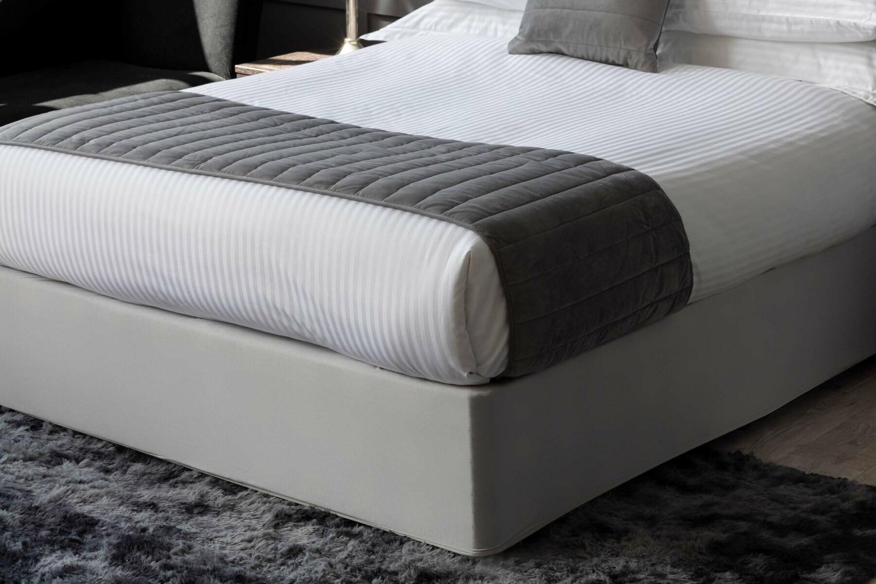Belledorm Jersey Base Wrap - Transform a drab looking bed base (Cloud, Single)