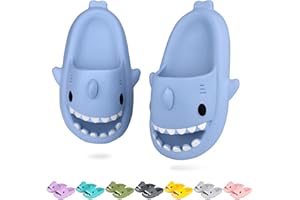 LAKIGE Kids Shark Cloud Slides | Toddler Boys Girls Shower Slippers | Boys Girls Cute Cartoon Fish Flip Flops | Beach Pool Home Sandals | Quick Dry Non-Slip