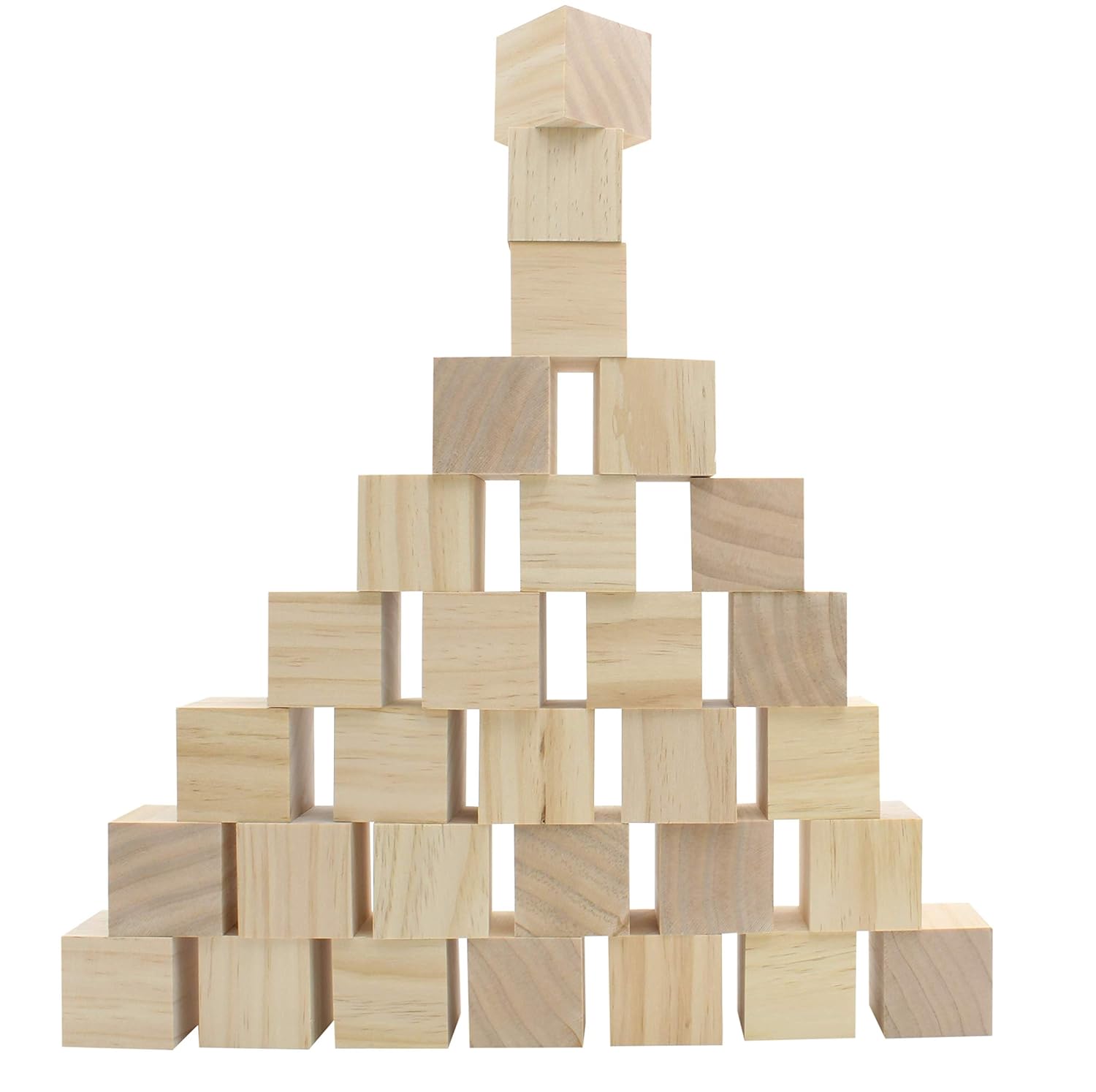 (30pc) Blank Real Wood Natural Alphabet Blocks for Crafts Painting Wood Burning Engraving Weddings Parties Unfinished and Unpainted Wooden 2" x 2" Cubes