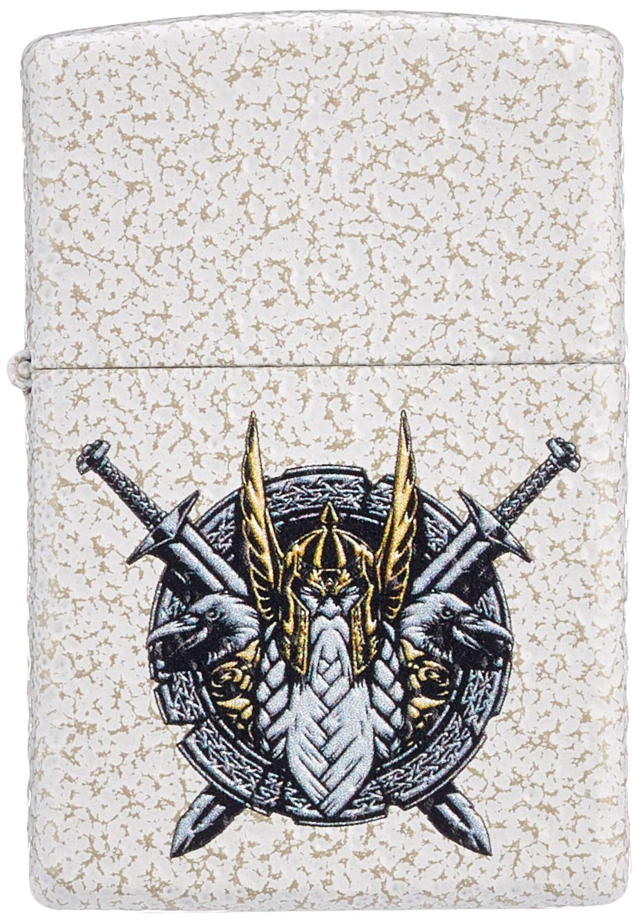 Zippo Lighter, Metal, White and Gold, Normal