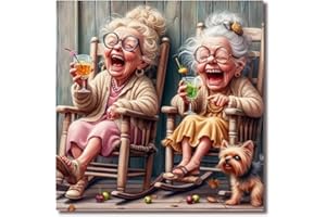 TIWABB Stamped Cross Stitch Kits for Adults - Grandma Embroidery Kits for Beginners Adults,11 CT Patterns Dimensions Counted Cross Stitch Kits for Adults Arts Craft 14x14 in