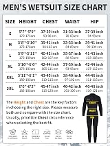 Owntop Mens Wetsuit 3mm Front Zip Full Suit Neoprene Stretch 2mm Necks XL view 2