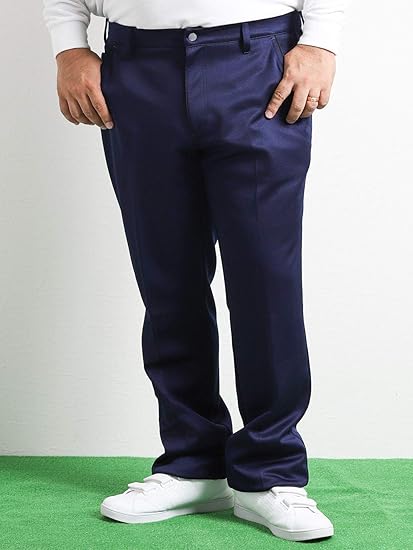 Amazon 大きいサイズ メンズ カッパ ゴルフ Kappa Golf カッパ ゴルフ ストレッチジャガードパンツ 75紺 110cm ロングパンツ 通販