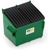 First Gear White and Green Waste Management Refuse Bin