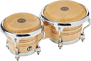 LATIN PERCUSSION LPM199-AW LPMC Mini Tunable Natural Wood Bongos