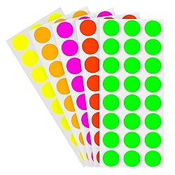 ChromaLabel 1/2 Inch Circle Sticker Labels, High