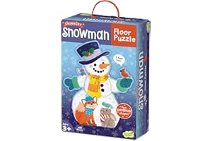 Peaceable Kingdom Shimmery Snowman Floor Puzzle – 40-Pc. Jumbo Puzzle is Over 3 Feet Tall – Fun at Home or in The Classroom for Kids Ages 3 & Up