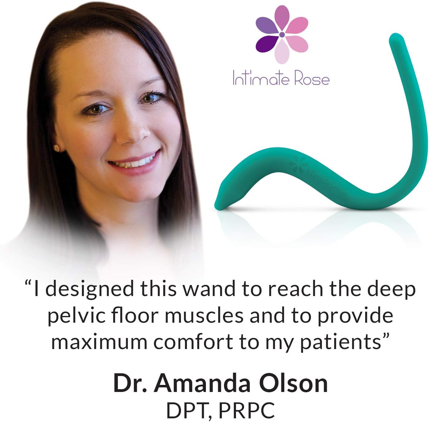 Intimate Rose Pelvic Wand with Vibration for Pelvic Muscle Pain Relief - Pelvic Physical Therapy Use for Trigger Point & Tender Point Release – Men & Women: Health & Personal Care