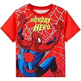 Disney Marvel Minnie Mickey Frozen Stitch Princess Birthday Girl Shirt Boys and Toddler Short-Sleeve Graphic T-Shirt 2-9Y