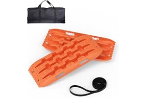 TOWKING Compact 27" Off-Road Traction Boards - Recovery Boards Great for Sand, Mud, and Snow, 2pcs Orange