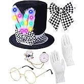 Donetuer Easter Bunny Hat Magic Top Hat for Halloween Easter Cosplay Magician Prop Costume Accessory