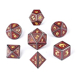 DNDND Metal Dungeons and Dragons Dice Set, 7 PCS