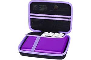 Lebakort Storage Case Compatible with DBPOWER 11.5" / Megatek 12.5“ / HDJUNTUNKOR 12" / SQQBZZ 11.5" / ieGeek 11.5" / WONNIE 12" Portable DVD Player (Black+ Purple Case)