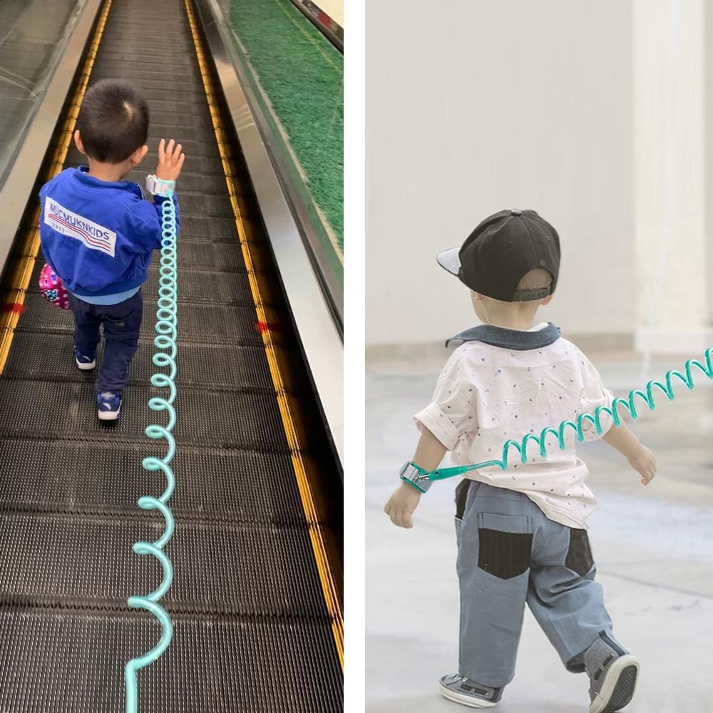 SMBOX Baby Reins Walking Harness, 2PCS Anti Lost Safety Wrist Cuff with Lock + 1.5m Bungee Straps Link for Toddlers Kids, Children - Image 4