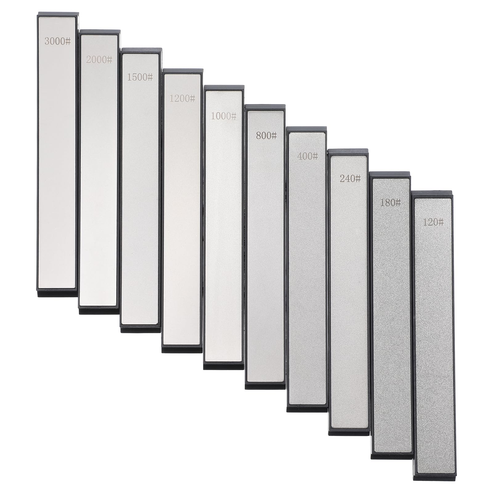 Photo 1 of 10 PCS Diamond Knife Sharpening Stones Set – 120# to 3000# Grit, Professional Whetstone Kit for Ruixin Sharpeners & Handheld Use – Non-Slip Base, Durable Diamond Plates for Kitchen & Outdoor Tools