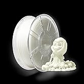 iBOSS Glow in The Dark PLA+ Filament, Neatly Wound Luminous PLA Plus 3D Printer Filament 1.75mm +/- 0.02mm, Fit Most 3D Printers, 1kg Spool (2.2lbs), Noctilucent White PLA PRO Filament, Glow White