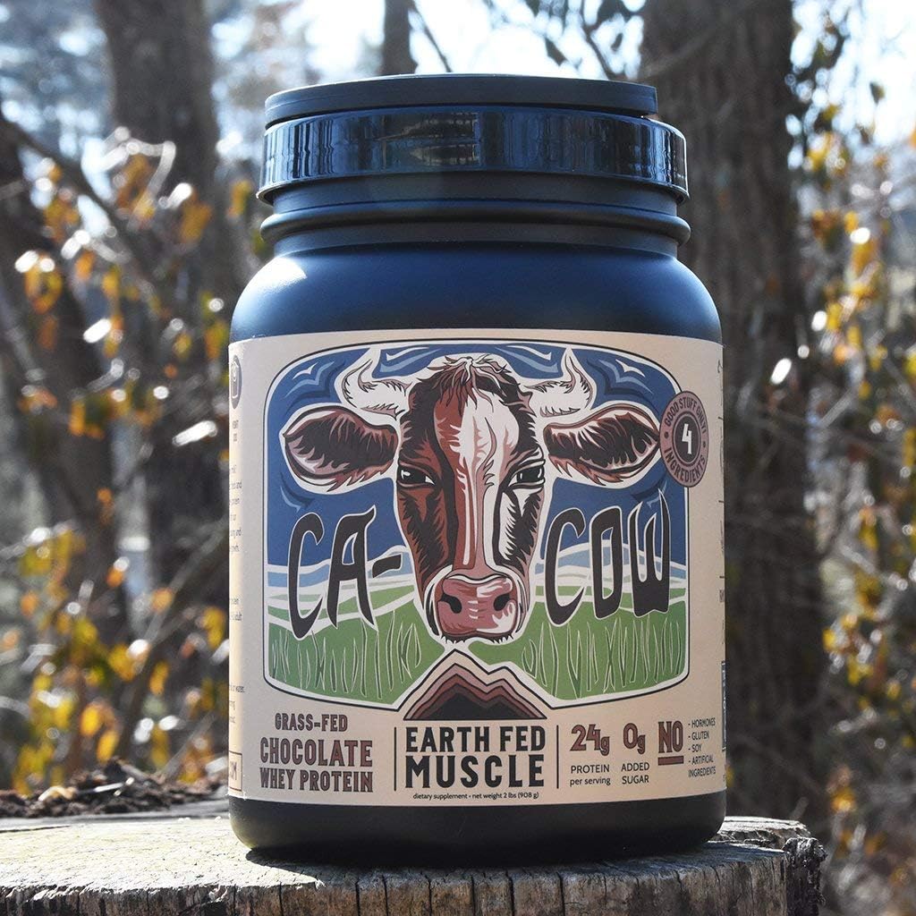 Amazon Com Earth Fed Muscle Ca Cow Chocolate Truly Grass Fed Whey 2lb No Fillers Flow Agents Or Synthetic Blends Soy Free Non Gmo And Hormone Free Chocolate Health Personal Care