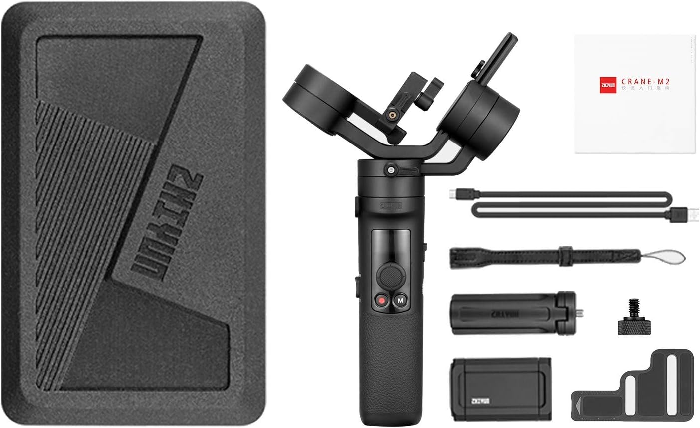Zhiyun Crane-M2 Crane M2 3-Axis Handheld Gimbal Stabilizer for Mirrorless Cameras Smartphone Action Cameras : Camera & Photo