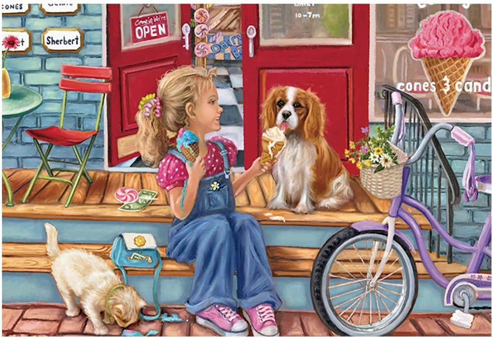 1000 Piece Jigsaw Puzzles for Kids Adult Intelligence Puzzle DIY Educational Jigsaw Modern Home Decor Unique Gift - Friendly Puppy Pattern
